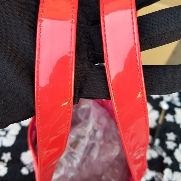 Lancome Makeup Orange and Pink Lined Large Canvas Tote Bag - Picture 10 of 12